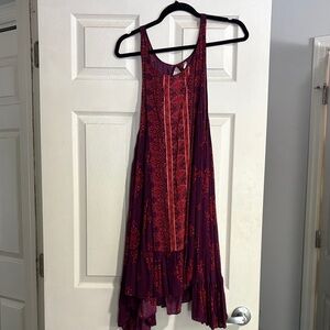 Free People Purple and Red High Low Dress